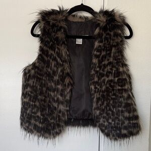 Stylish Faux Fur Leopard Print Vest